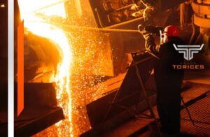 Interior de una planta siderúrgica de ArcelorMittal